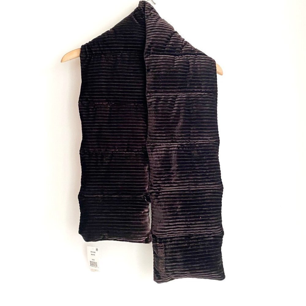 NWT Steve Madden Quilted Puffer Scarf Deep Brown